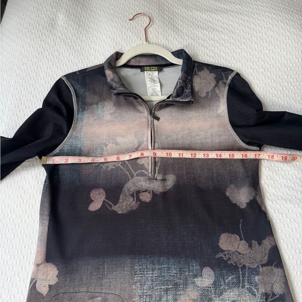 Dolcezza Black And Gray Pullover With Floral Desi… - image 6